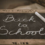 Back to school sign in chalk